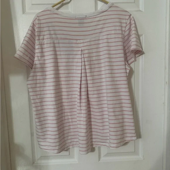 RXB Pink and White Striped Floral Top - Picture 8 of 9